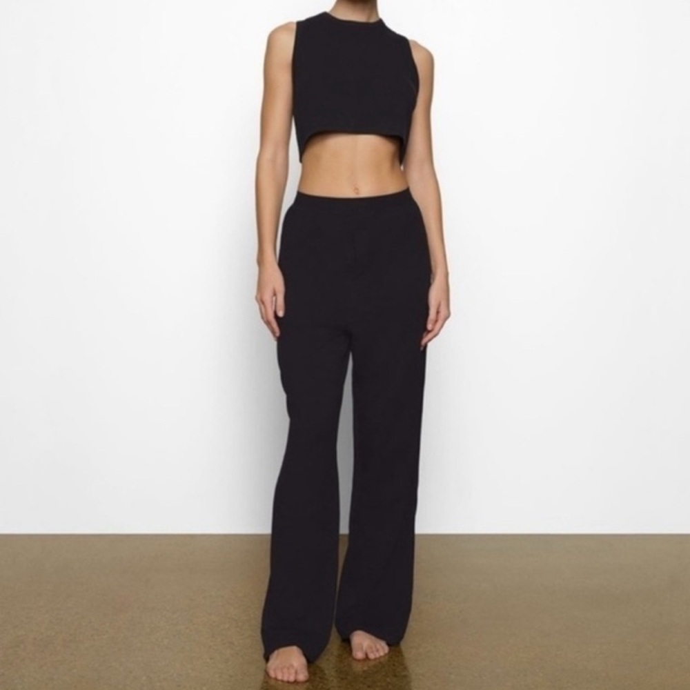 Skims Boyfriend Loose Pant Black Onyx Loungewear Medium